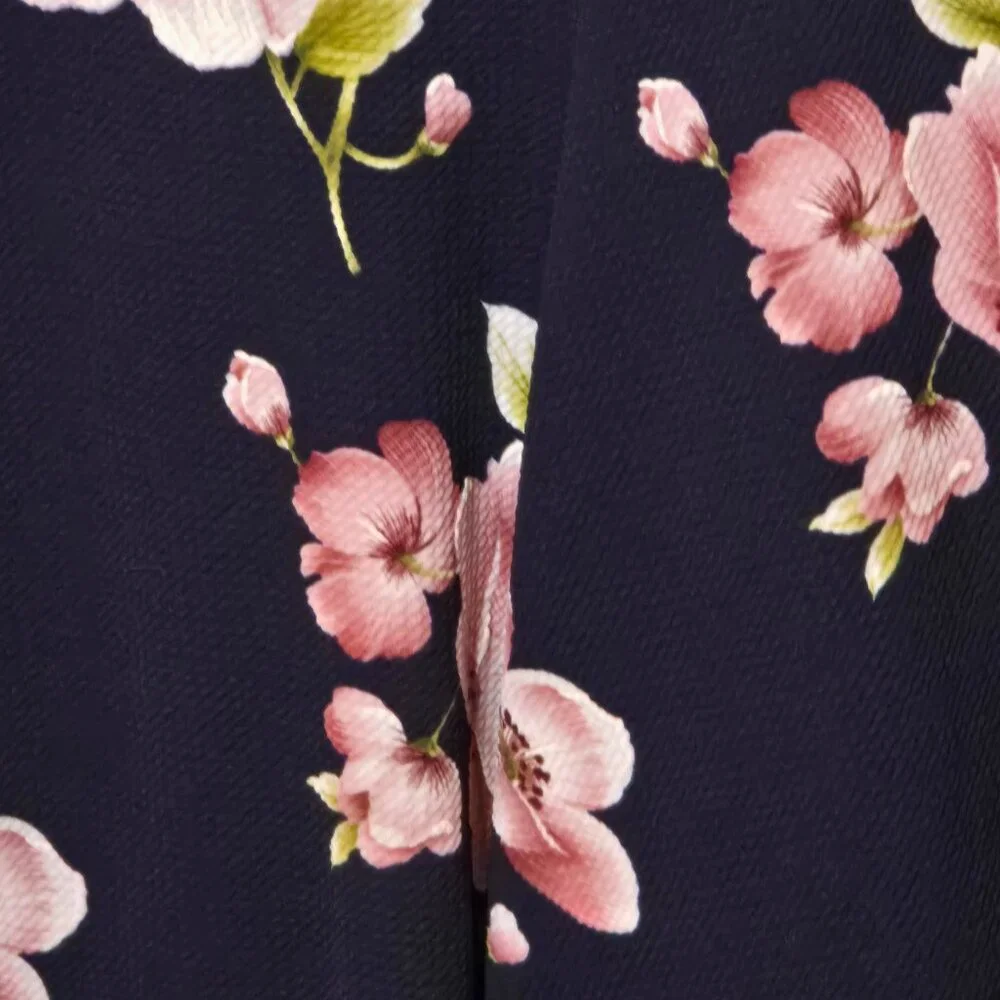 Jessica Howard Floral Dress Size 14 Black Pink Fit Flare Wedding Guest Cocktail